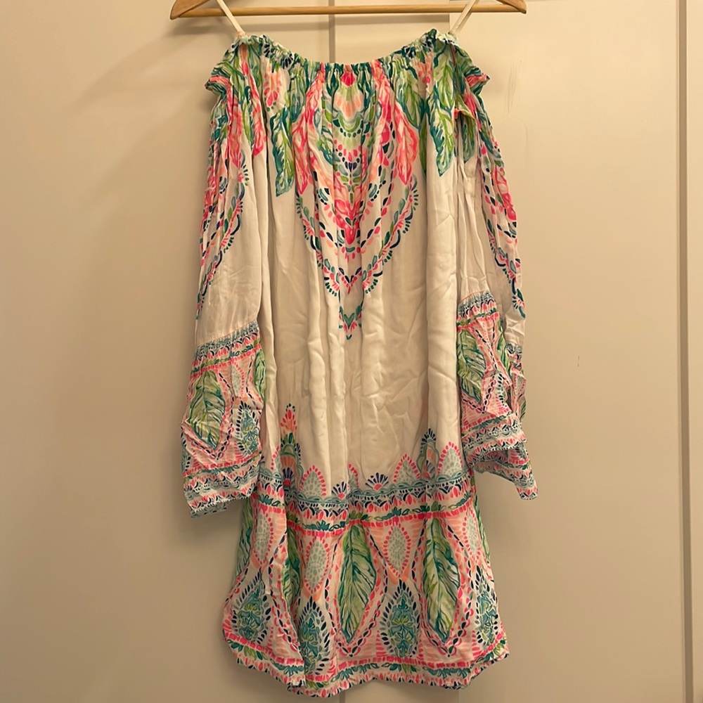 Lilly Pulitzer long sleeve off the shoulder dress